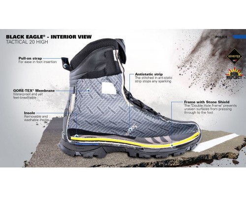 Спортивная тактическая обувь Haix Black Eagle Tactical 2.0 GTX Gore-Tex HIGH Black Спортивная тактическая обувь Haix Black Eagle Tactical 2.0 GTX Gore-Tex HIGH Black
