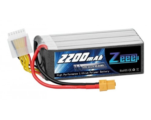 Аккумулятор Zeee 2200мАч 6S 120C LiPo (XT60) Аккумулятор Zeee 2200мАч 6S 120C LiPo (XT60)